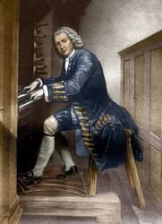 Johann Sebastian Bach jouant de l